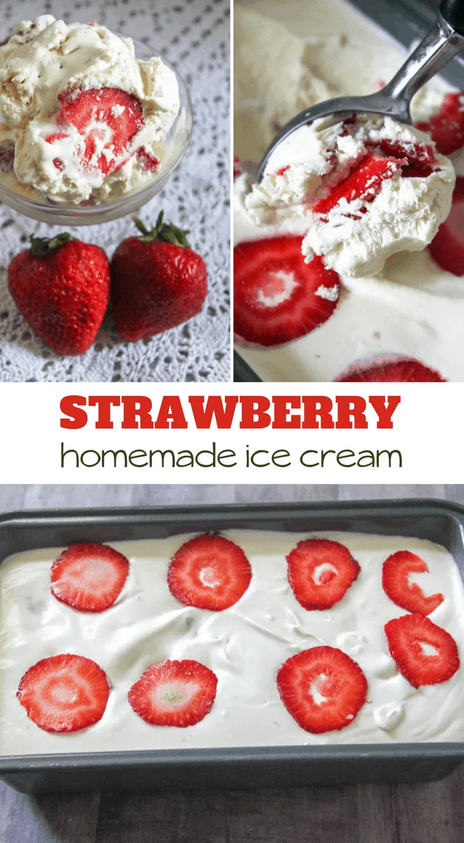 simply homemade strawberry ice cream