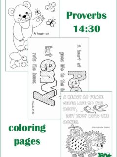 Proverbs 14.30 Coloring Page