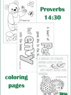 Proverbs 14.30 Coloring Page