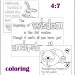 Proverbs 4:7 coloring page set