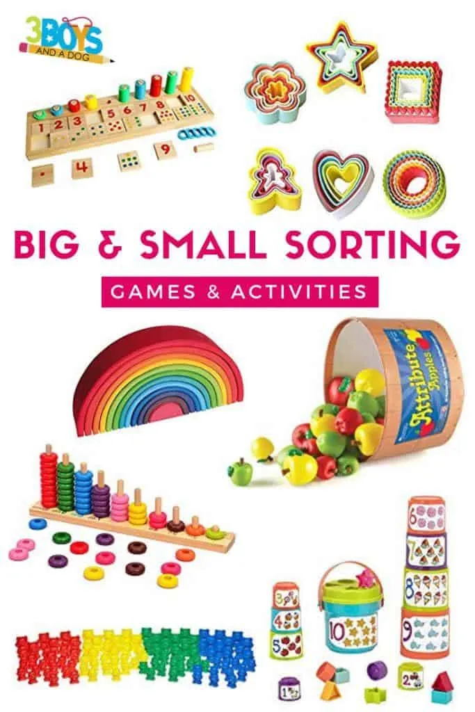 big and small activities and games for preschoolers