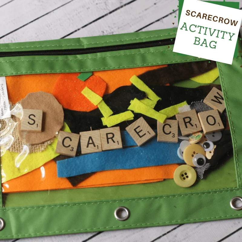 Scarecrow activity bag craft for kids