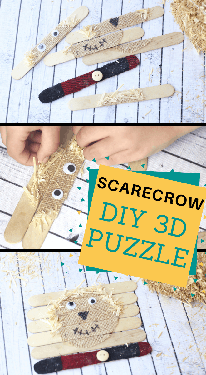 Make your preschooler a 3d scarecrow puzzle