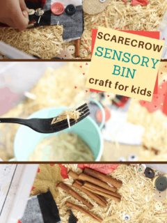 Make your preschooler a scarecrow sensory bin