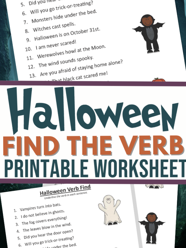 Halloween Verbs Worksheet Story
