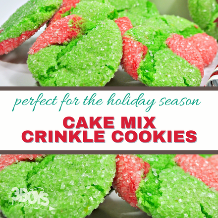 Cake mix crinkle cookies perfect for the holiday season