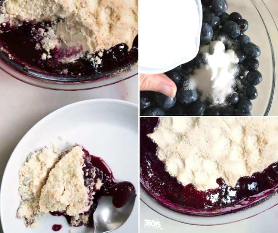 simple and easy to make blueberry crumble dessert recipe