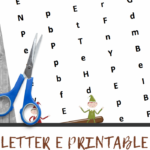 pin image that reads letter e printable find a letter worksheet