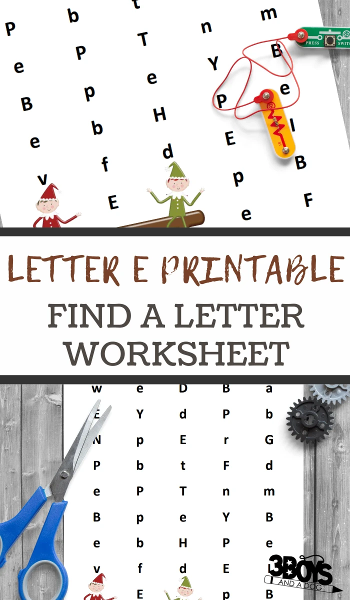 pin image that reads letter e printable find a letter worksheet 