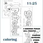 Proverbs 11.25 Coloring Pages