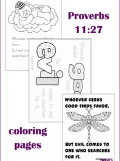 Proverbs 11:27 Coloring Pages