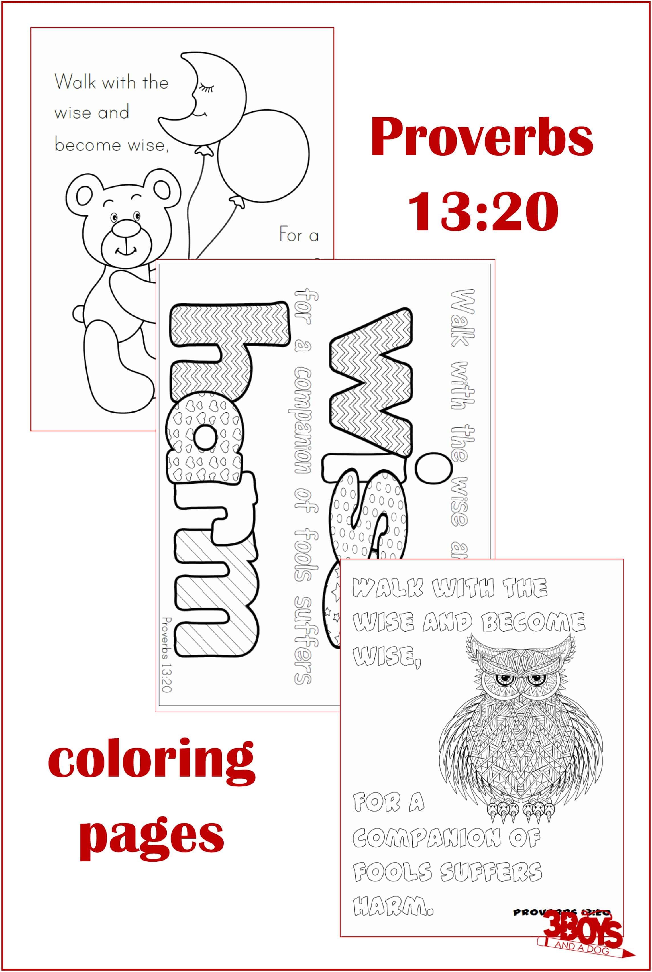 Proverbs 2020 Coloring Pages