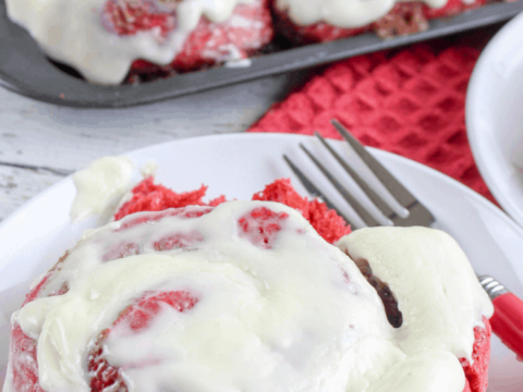cake mix red velvet cinnamon rolls