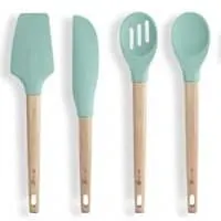 Silicone Baking Utensils Set - Spatula, Pastry Brush, Whisk, Scraper, Slotted and Solid Spoon