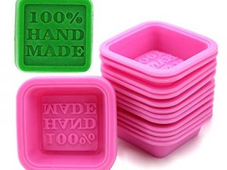 Image for (20-Pack) ZICOME DIY Handmade Soap Molds, Baking Molds, Cupcake Liners - 100% Handmade Square Silicone - - Microwave, Oven, Refrigerator, Freezer and Dishwasher Safe for Homemade Craft