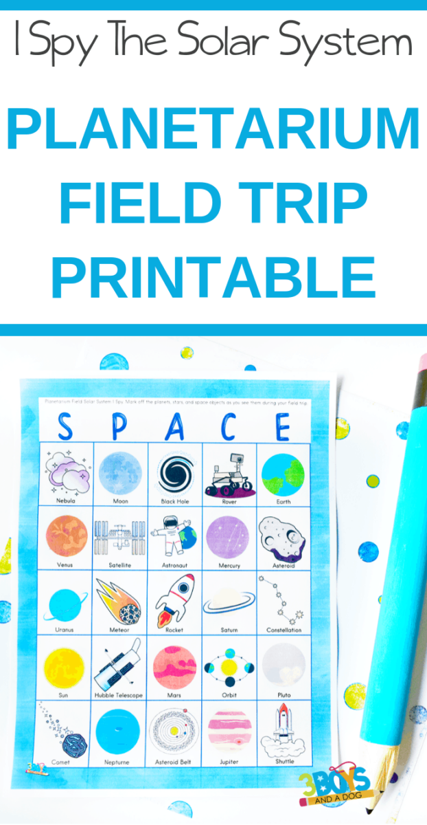 I Spy Planetarium Field Trip Printable