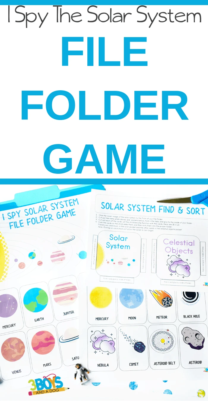 I Spy Solar System File Folder Game PIN