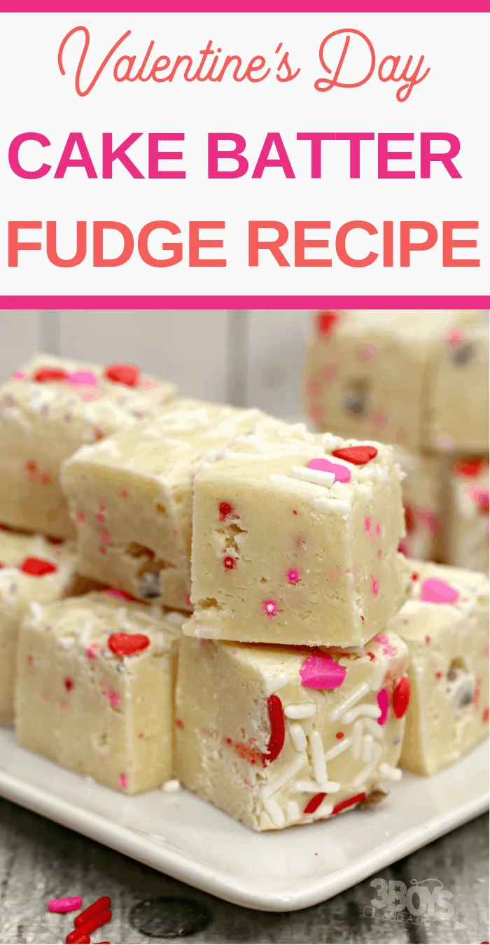 Make your own Valentine's Day fudge from cake mix