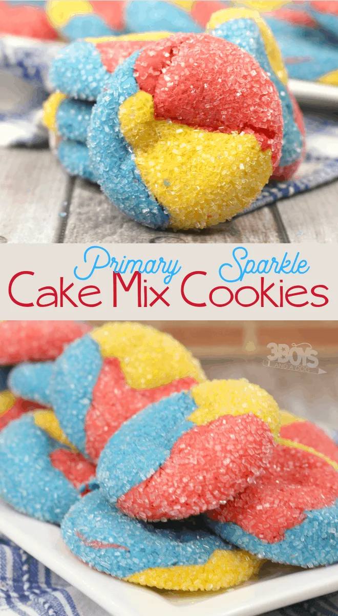 primary sparkle cake mix cookies recipe