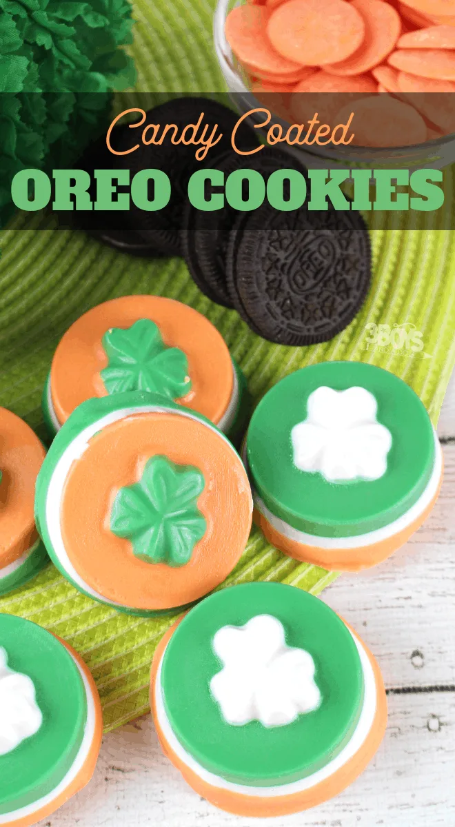 St Paddys candy coated oreo cookies