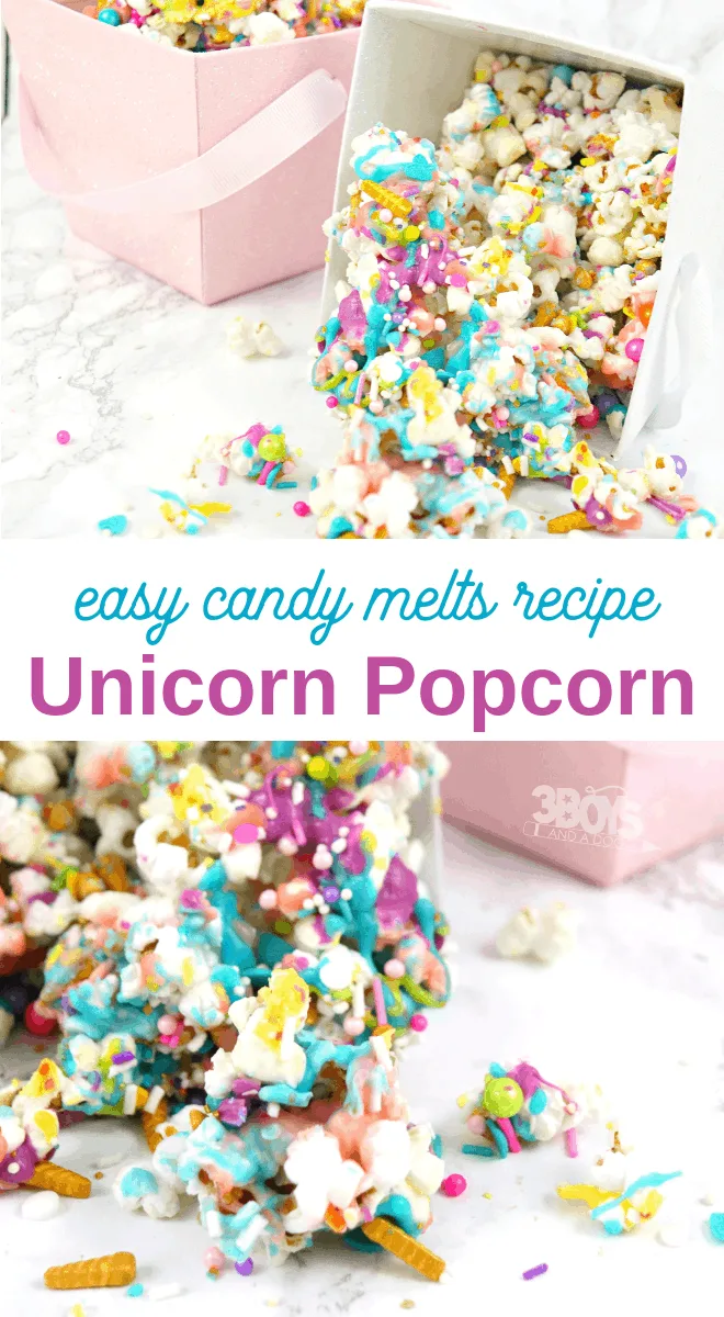 candy melts Unicorn popcorn recipe