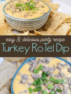 Ground Turkey RoTel and Velveeta cheese dip for your next party