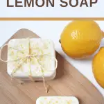 lemon zest soap homemade using essential oils