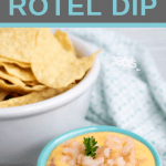 easy and delicious party dip recipe Shrimp RoTel Velveeta