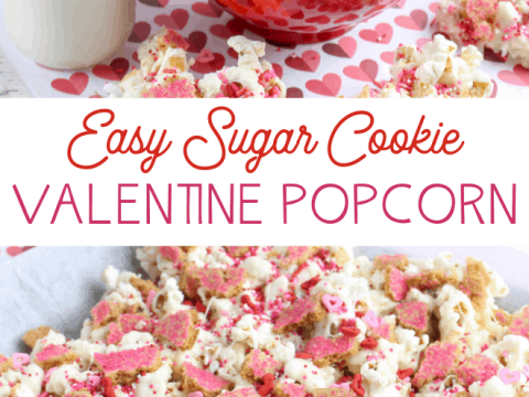 easy popcorn from valentine's sugar cookies