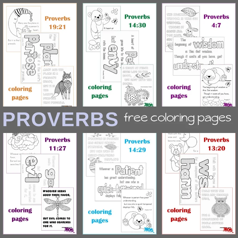 Proverbs Free Coloring Pages