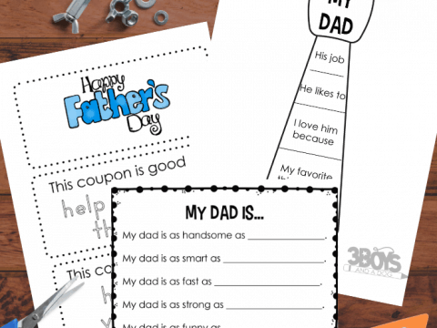 Worksheets for preschoolers to celebrate and learn about fathers day