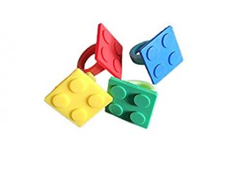 Image for Building Block Brick Party Favor Rings