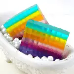 melt and pour rainbow soap tutorial