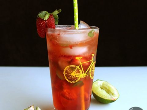Image for Sparkling Strawberry Agua Fresca with a Hint of Mint