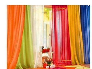 Image for 6 Piece Rainbow Sheer Window Treatment 