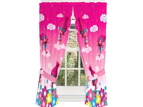 Image for Trolls Poppy Kids Room Window Curtain Panels 