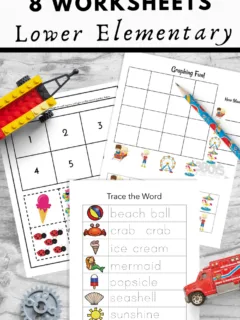 summer themed activity worksheets for Lower Elementary Kids