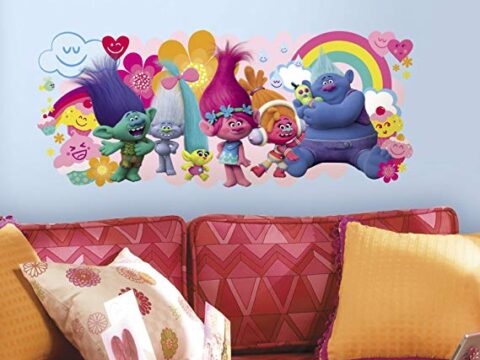 Image for RoomMates Trolls Movie Peel And Stick Giant Wall Decals