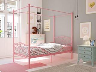 Image for DHP Canopy Bed with Sturdy Bed Frame