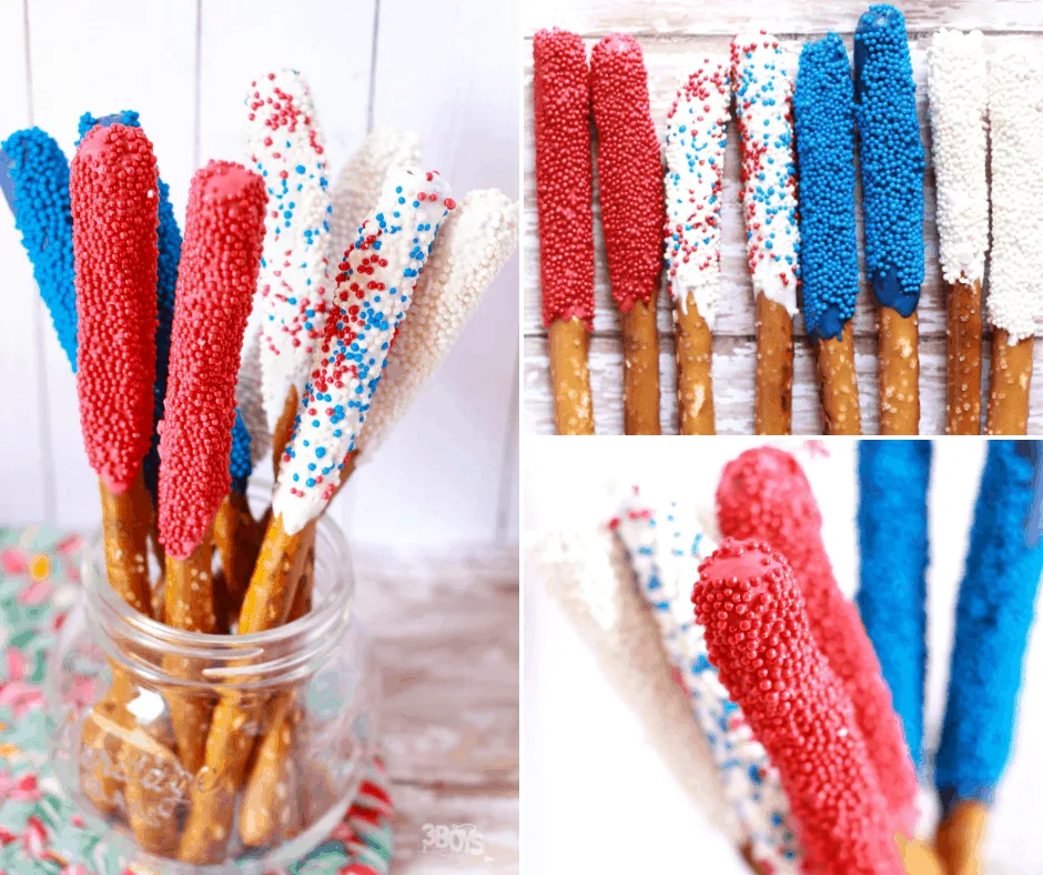 Red White and Blue Pretzels