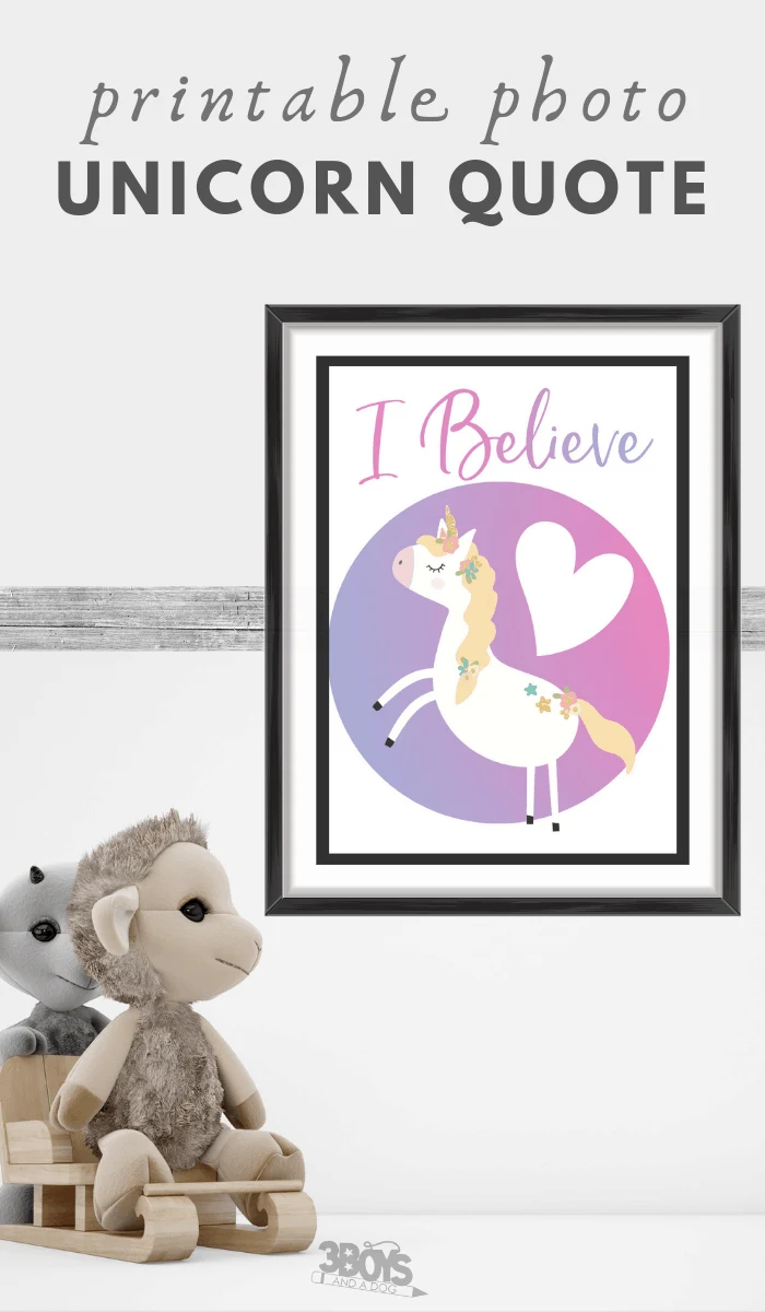 printable i believe unicorn quote