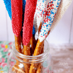 Patriotic Candy Coated Pretzels