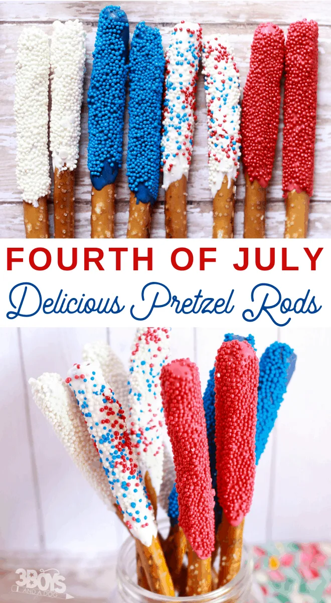 Fourth of July Pretzel Sticks
