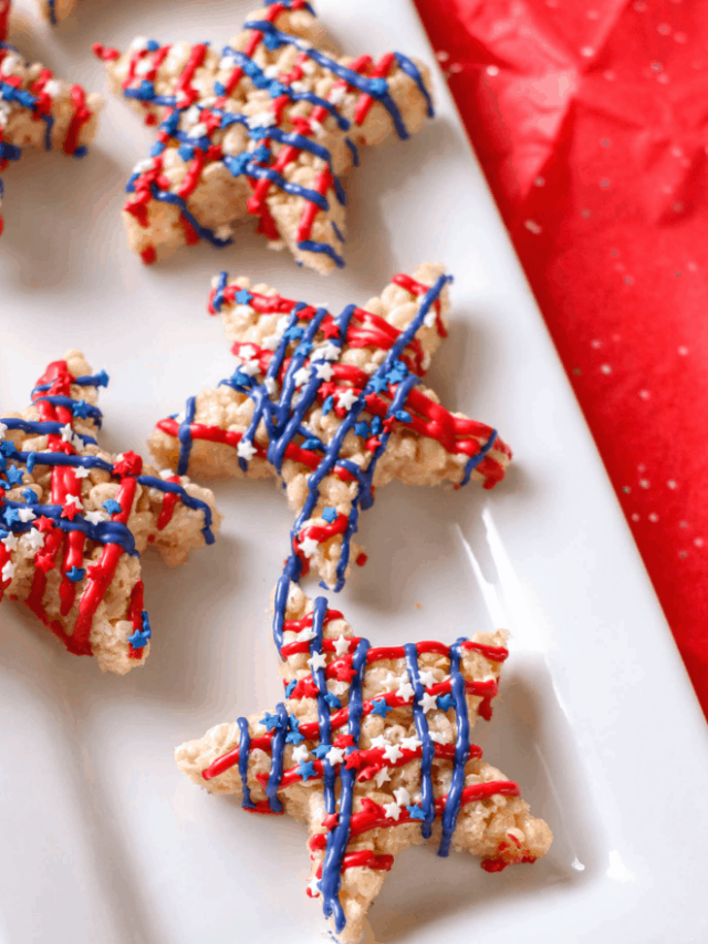 Adorable and Awesome Patriotic Rice Krispie Treat Stars