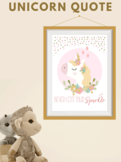 printable never lose your sparkle unicorn quote
