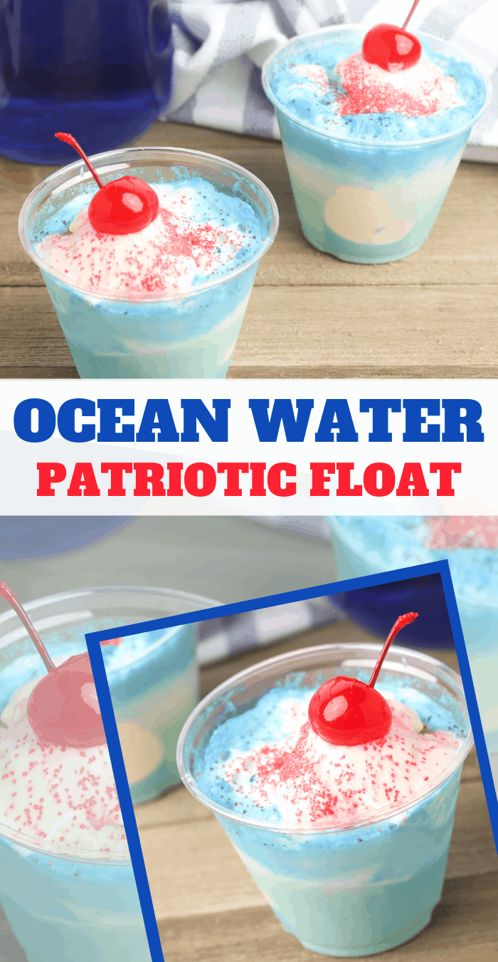 Red White and Blue Ice Cream Floats