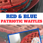 red white and blue delicious breakfast waffles