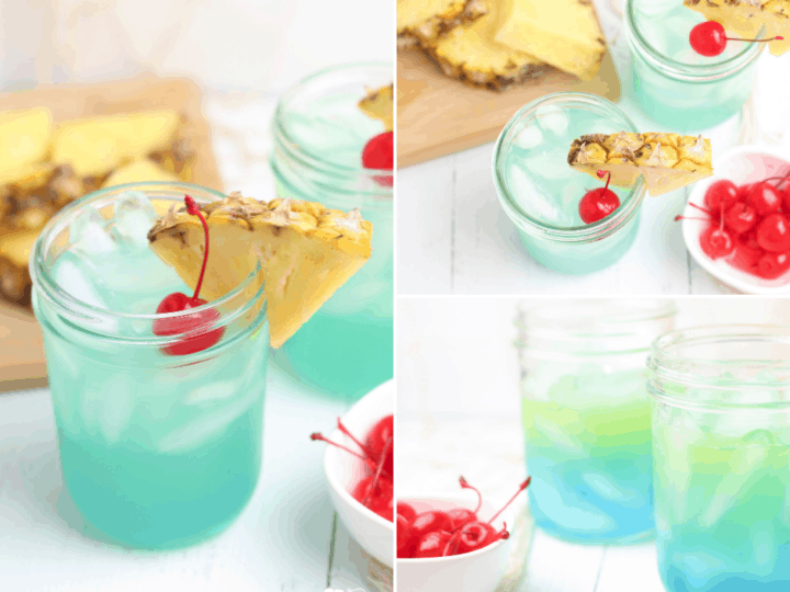 Virgin Blue Hawaiian drink non alcoholic recipe