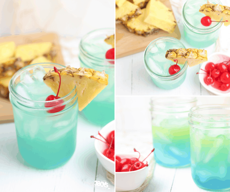 Virgin Blue Hawaiian drink non alcoholic recipe
