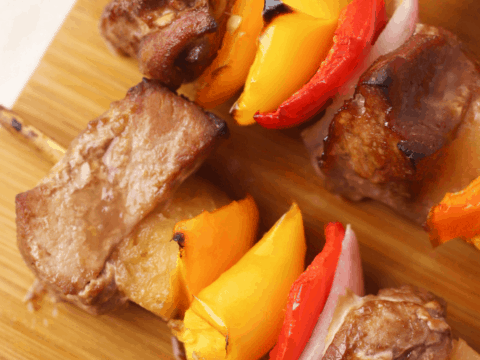Hawaiian Pork Kebabs